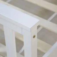 Massivholzbett 140x200 - Doppelbett mit hohem Kopf- und Fußteil - Farbe: Weiß