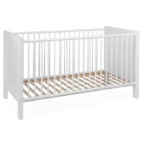 Babybett 70x140 - Gitterbett mit Rausfallschutz - Farbe: Weiß