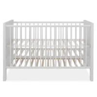 Babybett 70x140 - Gitterbett mit Rausfallschutz - Farbe: Weiß