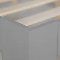 Massivholzbett 180×200 – Doppelbett mit Rückenlehne – Farbe: Grau