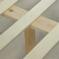 Massivholzbett 180×200 – Doppelbett mit Rückenlehne – Farbe: Natur