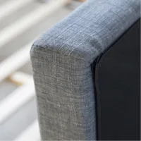 Polsterbett 180x200 - Doppelbett mit zwei Bettkästen - Farbe: Grau