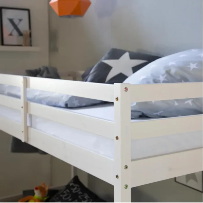 Etagenbett 90x200 - Kinderbett mit 2 Schlafplätzen - Farbe: Weiß