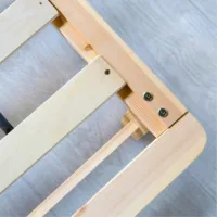 Massivholzbett 90x200 - Palettenbett ohne Kopfteil - Farbe: Natur