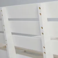 Massivholzbett 90×200 – Einzelbett mit Rückenlehne und Schublade – Farbe: Weiß
