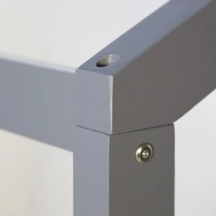 Hausbett 90x200 - Kinderbett mit Bettkästen - Farbe: Grau