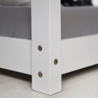 Hausbett 90x200 - Kinder- und Jugendbett - Farbe: Weiß