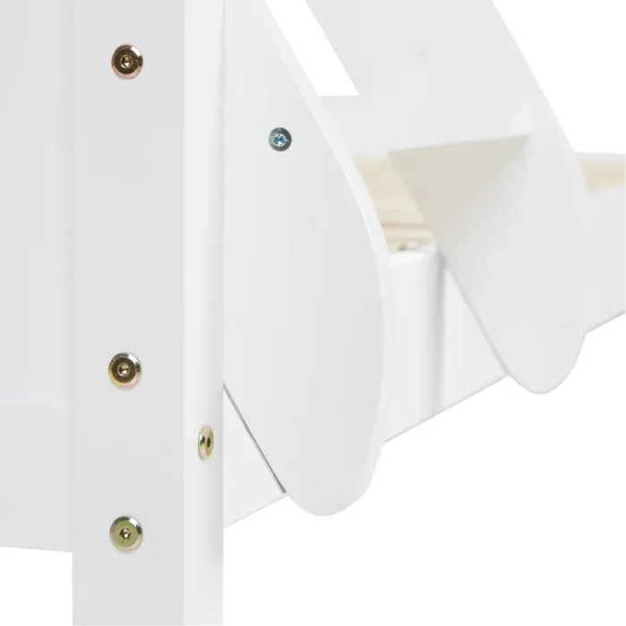 Doppelstockbett 90x200 und 140x200 - Vollholz Etagenbett für Kinder - Farbe: Weiß