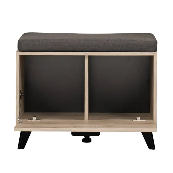 Flurgarderobe Set 5-teilig - Garderobe im Industrial Style – Farbe: Natur Grau