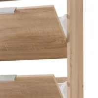 Heller Schuhschrank - Schrank mit fünf Regalfächern für Schuhe – Farbe: Natur