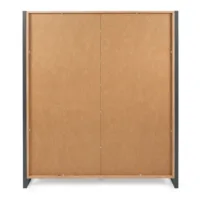 Kommode 120 cm Breite - Anrichte Industrial Stil mit zwei Schubladen und Türen - Farbe: Natur Anthrazit