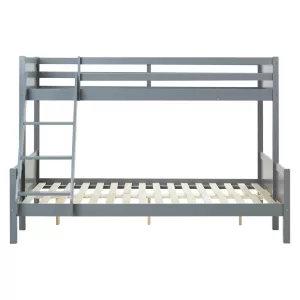 Etagenbett 90x200 und 140x200 - Doppelstockbett für Kinder - Farbe: Grau