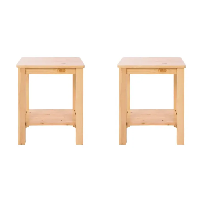 Duo in Natur - Multifunktionale edle Holzhocker für Wohnraum, Essbereich und Vorraum