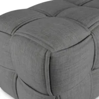 Sitzhocker in Grau 2-Sitzer - Bequemer Polsterhocker für Schlaf- und Wohnzimmer