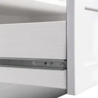 Großer Kleiderschrank 187 cm Breite Weiß 5 Türen - Landhausstil für Ordnung im Schlafzimmer