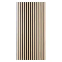 Modernes Akustikpaneel 60x120 cm in Natur auf Filz in Schwarz - Schalldämpfende Raumakustik