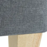 Polsterbett 90x200 mit hohem Kopfrahmen - Einzelbett ohne Matratze - Farbe: Grau