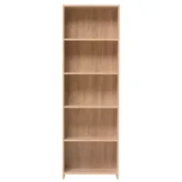 Funktionales Standregal 57 cm Breite - Regal mit fünf Ablagefächern für optimale Organisation - Farbe: Natur