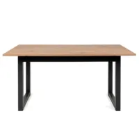 Ausziehbarer Esszimmertisch 160x90 cm in Anthrazit und Natur - Urbanes Loftfeeling