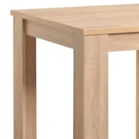 Quadratischer Esstisch 80x80 cm in Eichenholzoptik - Platzsparend für kleine Räume in Natur
