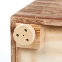 Vielseitiger Holzhocker mit Farbnuancen: Charmante Ergänzung für Ihr Wohnambiente – Farbe: Natur-Braun
