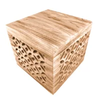 Vielseitiger Holzhocker mit Farbnuancen: Charmante Ergänzung für Ihr Wohnambiente – Farbe: Natur-Braun