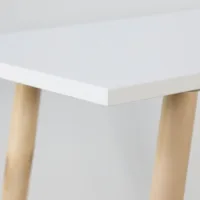Minimalistischer Konsolentisch mit Naturbeinen: Funktionale Ergänzung für Ihr Zuhause – Farbe: Natur Weiß
