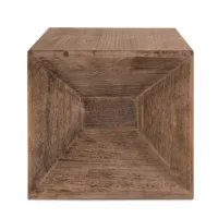 Moderner Beistelltisch im Holzdesign - Rechteckiger Würfel-Tisch im Used Look, Braun