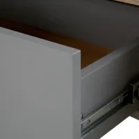 Eleganter Beistelltisch: Funktionales Allrounder-Möbelstück für jeden Wohnraum - Farbe: Grau Natur