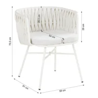 Gartenmöbel neu definiert: Unser Komfortables Lounge Möbel Set für Draußen – Farbe: Weiß