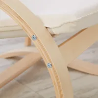 Entspannender Schwingstuhl in Natur und Polster in Beige - Gemütlich und Stilvoll