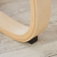 Entspannender Schwingstuhl in Natur und Polster in Beige - Gemütlich und Stilvoll