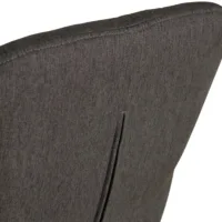 Polsterstuhl für entspannte Stunden - Moderne Armlehnstühle mit Leinenbezug - Farbe: Anthrazit Schwarz