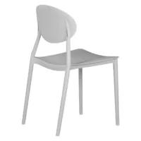 Set aus 4 stapelbaren Gartenstühlen - Bequeme und wetterfeste Outdoor-Stühle - Farbe: Grau
