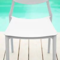 Set aus 4 stapelbaren Gartenstühlen - Bequeme und wetterfeste Outdoor-Stühle - Farbe: Grau