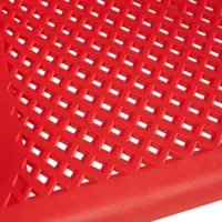 Armlehnstühle im Set für den Außenbereich - Komfort mit stapelbaren Terrassenstühlen - Farbe: Rot