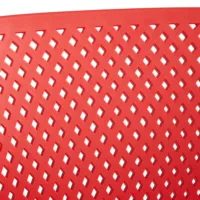 Armlehnstühle im Set für den Außenbereich - Komfort mit stapelbaren Terrassenstühlen - Farbe: Rot