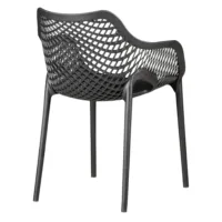 Terrassenstühle im praktischen Set - Stapelstühle für Garten, Terrasse und Balkon - Farbe: Schwarz
