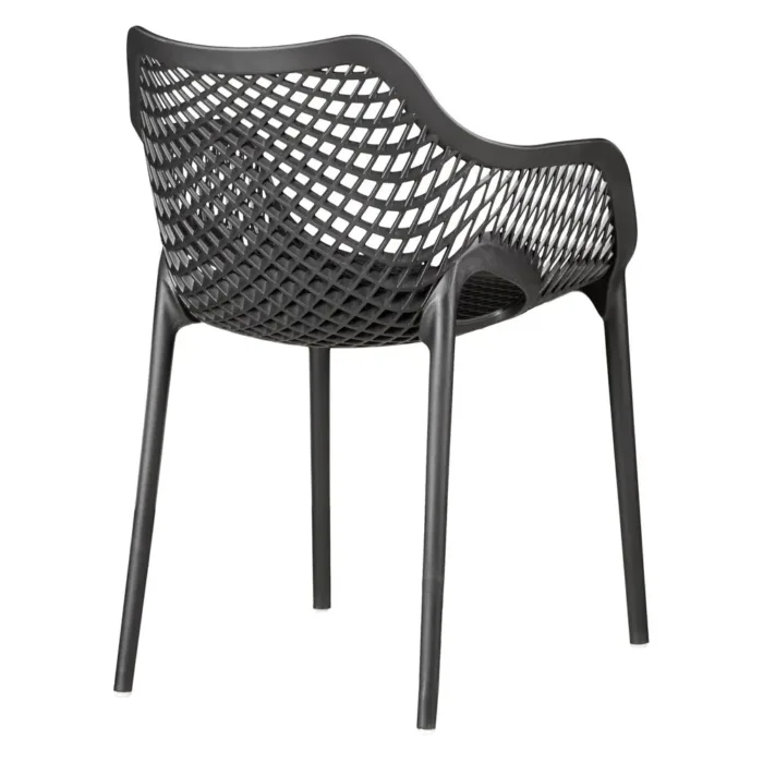 Terrassenstühle im praktischen Set - Stapelstühle für Garten, Terrasse und Balkon - Farbe: Schwarz