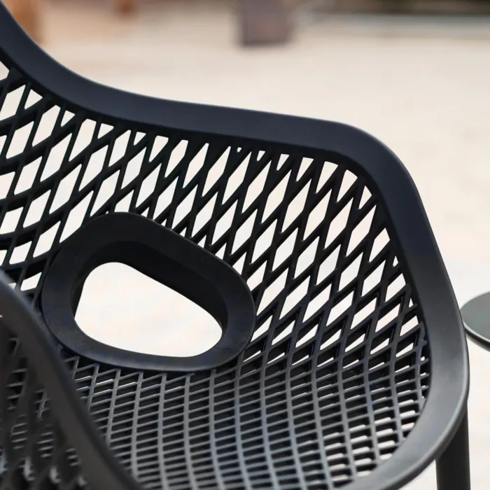 Terrassenstühle im praktischen Set - Stapelstühle für Garten, Terrasse und Balkon - Farbe: Schwarz