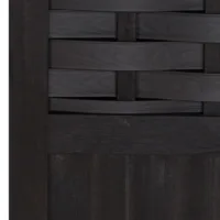 Neuer Paravent 3-teilig, 120x170 cm - Holz im Usedlook und Rattanoptik-Elementen in Schwarz