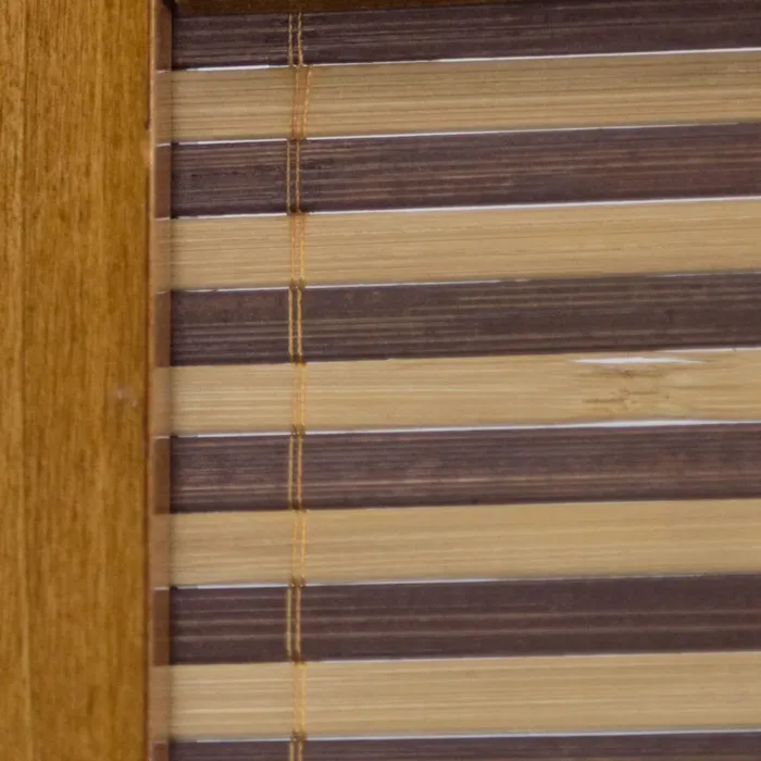 Geprüfte Retourware - Paravent - 3-teilig - Holzrahmen und Bambusstreben - 132 cm Breite und 175 cm Höhe - Farbe: Braun