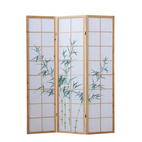 Geprüfte Retourware - Paravent 132x175 cm, Modern, Holz, Grün - 3-teilig