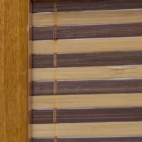 Geprüfte Retourware - Paravent - 4-teilig - Holzrahmen und Bambusstreben - 176 cm Breite und 175 cm Höhe - Farbe: Braun
