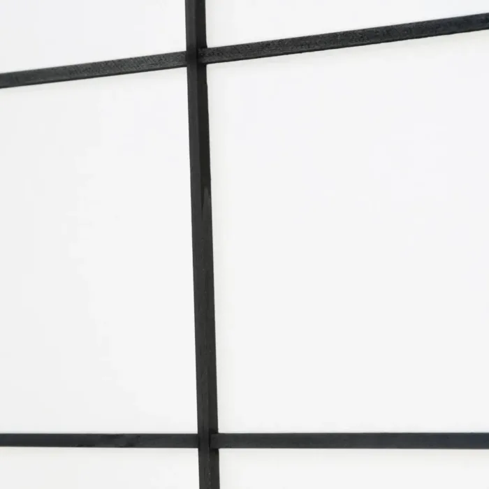 Geprüfte Retourware - Paravent Raumteiler 5-teilig, 220x175 cm - Holz Shoji Reispapier in Schwarz mit Weiß