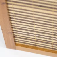 Geprüfte Retourware - Paravent - 5-teilig - Holzrahmen und Bambusstreben - 220 cm Breite und 175 cm Höhe - Farbe: Braun