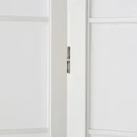 Geprüfte Retourware - Paravent - 6-teilig - Holz und Reispapier - 264 cm Breite und 175 cm Höhe - Farbe: Weiß