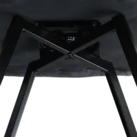 Armlehnenstuhl mit drehbarem Sitz - Polsterstühle mit elegantem Samtbezug - Farbe: Grau Schwarz