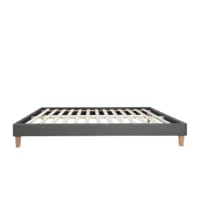 Polsterbett 120x200 - Futonbett ohne Kopfteil - Farbe: Grau