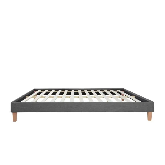 Polsterbett 180x200 - Doppelbett ohne Kopfteil - Farbe: Grau